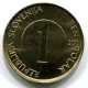 1 TOLAR 2001 SLOVENIA UNC Fish Coin #W11370.U.A - Slovenië