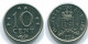 10 CENTS 1974 NIEDERLÄNDISCHE ANTILLEN Nickel Koloniale Münze #S13525.D.A - Netherlands Antilles