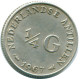 1/4 GULDEN 1967 ANTILLAS NEERLANDESAS PLATA Colonial Moneda #NL11436.4.E.A - Antilles Néerlandaises