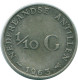 1/10 GULDEN 1963 ANTILLAS NEERLANDESAS PLATA Colonial Moneda #NL12649.3.E.A - Antilles Néerlandaises