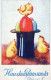 EASTER CHICKEN EGG Vintage Postcard CPA #PKE081.A - Pâques