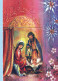 Vergine Maria Madonna Gesù Bambino Natale Religione Vintage Cartolina CPSM #PBB889.A - Vierge Marie & Madones