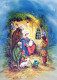 Jungfrau Maria Madonna Jesuskind Weihnachten Religion Vintage Ansichtskarte Postkarte CPSM #PBB831.A - Vierge Marie & Madones