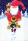 BABBO NATALE Buon Anno Natale Vintage Cartolina CPSM #PBL530.A - Santa Claus