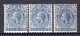 Falkland Islands 1921-28 KGV - Wmk. Script CA - 2½d Blue, Indigo Shades Mint (SG 76/a/b) - Falkland Islands