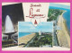 293971 / Italy - Souvenir Di LIGNANO 3 View Panorama Aerial View PC 1969 Lignano Sabbiadoro USED 55 L Coin Of Syracuse - 1961-70: Storia Postale