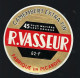 Etiquette Fromage Camembert  45%mg R Vasseur Fromagerie De Verton Pas De Calais 62F  Picardie - Fromage