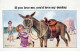 ESEL Tiere Kinder Vintage Antik Alt CPA Ansichtskarte Postkarte #PAA123.DE - Donkeys