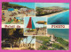 293972 / Italy - Saluti Da PINETO Panorama Aerial View Sailing Beach PC 1970 USED 55 L Coin Of Syracuse Italia Italie - 1961-70: Storia Postale