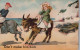 BURRO Animales Vintage Antiguo CPA Tarjeta Postal #PAA119.ES - Burros