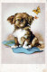 PERRO Animales Vintage Tarjeta Postal CPA #PKE782.ES - Chiens