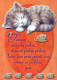 GATO GATITO Animales Vintage Tarjeta Postal CPSM #PBQ755.ES - Katten