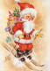 PAPÁ NOEL NAVIDAD Fiesta Vintage Tarjeta Postal CPSM #PAJ987.ES - Santa Claus