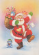 PAPÁ NOEL NAVIDAD Fiesta Vintage Tarjeta Postal CPSM #PAJ571.ES - Santa Claus