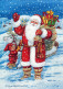 PÈRE NOËL Bonne Année Noël Vintage Carte Postale CPSM #PBL344.FR - Santa Claus