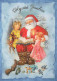 PÈRE NOËL Bonne Année Noël Vintage Carte Postale CPSM #PBL539.FR - Santa Claus