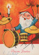PÈRE NOËL Bonne Année Noël Vintage Carte Postale CPSM #PBL282.FR - Santa Claus