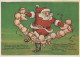 PÈRE NOËL Bonne Année Noël Vintage Carte Postale CPSM #PBB304.FR - Santa Claus