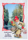 PÈRE NOËL Bonne Année Noël Vintage Carte Postale CPSM #PAV672.FR - Santa Claus