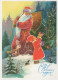 PÈRE NOËL Bonne Année Noël Vintage Carte Postale CPSM #PAU315.FR - Santa Claus