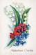 FLOWERS Vintage Postcard CPA #PKE595.GB - Blumen