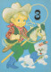 HAPPY BIRTHDAY 3 Year Old BOY CHILDREN Vintage Postal CPSM #PBT903.GB - Birthday
