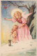 ANGELO Natale Vintage Cartolina CPSMPF #PKD767.IT - Angels