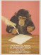 SCIMMIA Animale Vintage Cartolina CPSM #PBS006.IT - Affen