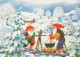 BABBO NATALE Buon Anno Natale Vintage Cartolina CPSM #PBB306.IT - Santa Claus