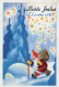 BABBO NATALE Buon Anno Natale Vintage Cartolina CPSM #PAU586.IT - Kerstman