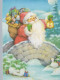 BABBO NATALE Natale Vintage Cartolina CPSM #PAK203.IT - Kerstman