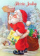 BABBO NATALE Natale Vintage Cartolina CPSM #PAJ507.IT - Santa Claus