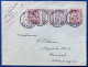 ENTIER Lettre 15c Vermillon + Complément Sage N°87 X2 + N°110 Oblitérés " PARIS / DEPART " Pour CASSEL / ALLEMAGNE TTB - 1876-1898 Sage (Type II)