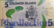 SOLOMON ISLANDS 5 DOLLARS 2019 PICK 38 POLYMER UNC - Solomonen
