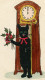 Carte Postale Peinte à La Main.chat Noir Black Cat - Gatti