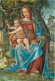 Art - Peinture Religieuse - Certosa Di Pavia - Madone Avec L'enfant Jésus De Luini - CPM - Voir Scans Recto-Verso - Schilderijen, Gebrandschilderd Glas En Beeldjes