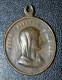 Médaille Religieuse XVIIIe Bronze "Jésus / Marie" Religious Medal - Religion & Esotericism