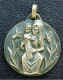 Médaille Religieuse Bronze Argenté Milieu XXe "Vierge à L'Enfant" Fernand Py - Religious Medal - Religion & Esotérisme