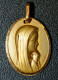 Médaille Religieuse Milieu XXe Plaqué Or "Vierge Marie" Graveur: C. Lauriot - Religious Medal - Religión & Esoterismo