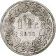 Suisse, Franc, Helvetia, 1875, Bern, Argent, TB, KM:24 - Altri & Non Classificati