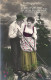 COUPLES, MAN WITH HAT AND WOMAN FLIRTING, RAKE, SWITZERLAND, POSTCARD - Koppels