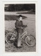 Boy, Pose With His Bicycle In Park, Portrait, Vintage Orig Photo 8.7x13cm. (27645) - Anonymous Persons