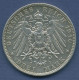 Bayern 3 Mark 1910 D, König Otto, J 47 Ss/ss+ (m3997) - 2, 3 & 5 Mark Silber