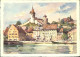 11629387 Schaffhausen SH Schloss Munot Rheinpartie Kuenstlerkarte Schaffhausen - Altri & Non Classificati