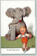 39151908 - Verlag BKW I Serie 66-2  Kind Laeuft Davon AK - Elefanten
