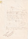 Thorigny Sur Oreuse (89 Yonne) Lettre Avec Cursive (ind. 13) Taxe 1 Avec Cachet Du Facteur 1852 ? - 1801-1848: Precursors XIX