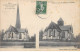 Eglise De MAILLY LE GRAND Avant Et Après L'ouragan Du 30 Juin 1905 - état - Mailly-le-Camp