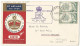 Australia Great Britain Scott #261 (2) On Cover Coronation Day Air Mail Flight 1953 Qantas - Brieven En Documenten