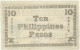 PHILIPPINES - 10 Pesos - 1943 - Pick S 663 - Serie B3 - Negros Emergency Currency Board - Philippines