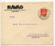 Germany 1927 Cover; Leipzig (Messestadt) - RAVAG, Rauchwaren-Versteigerungs To Ostenfelde; 15pf. Immanuel Kant - Lettres & Documents